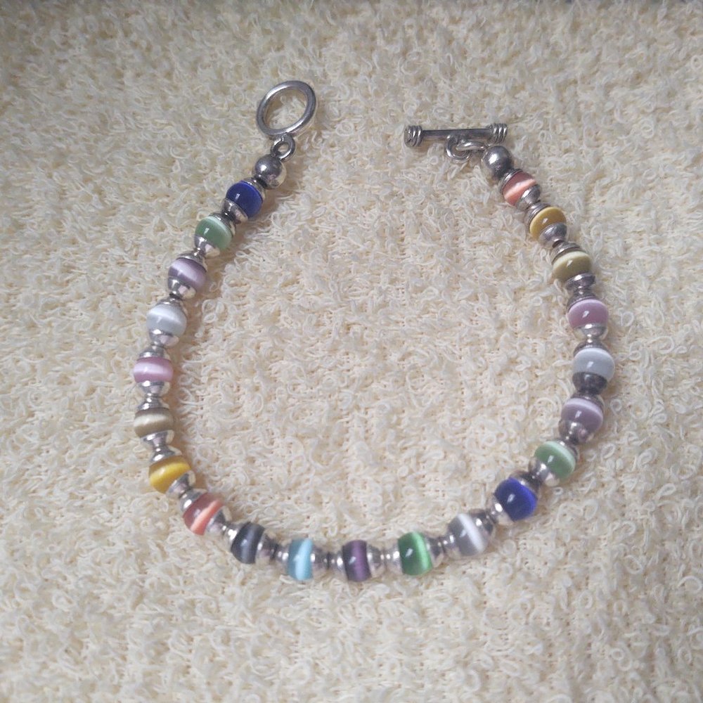 Sterling Silver Semi-Precious Stones Bracelet
